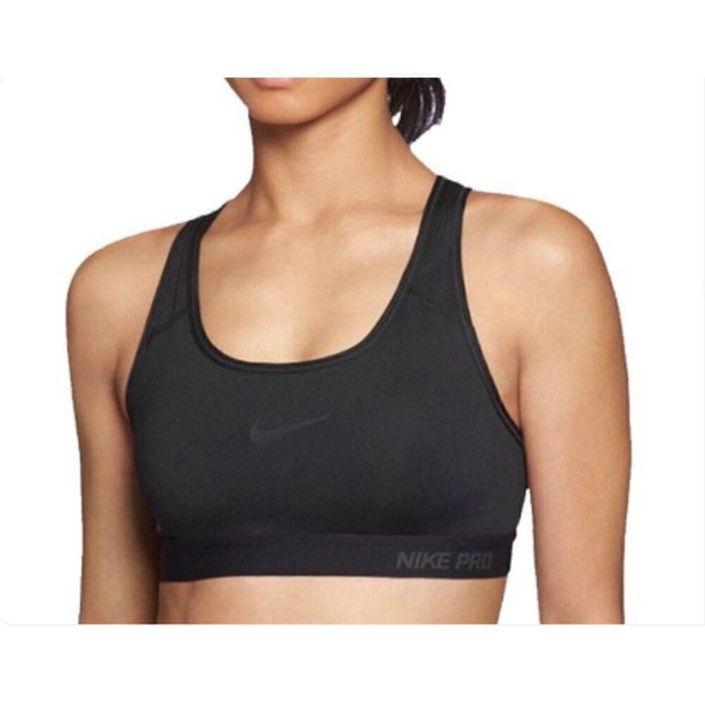 Nike Pro Classic Dri Fit Black Sports Bra Size S